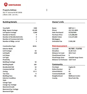 Preview of the 552 5th Avenue property report